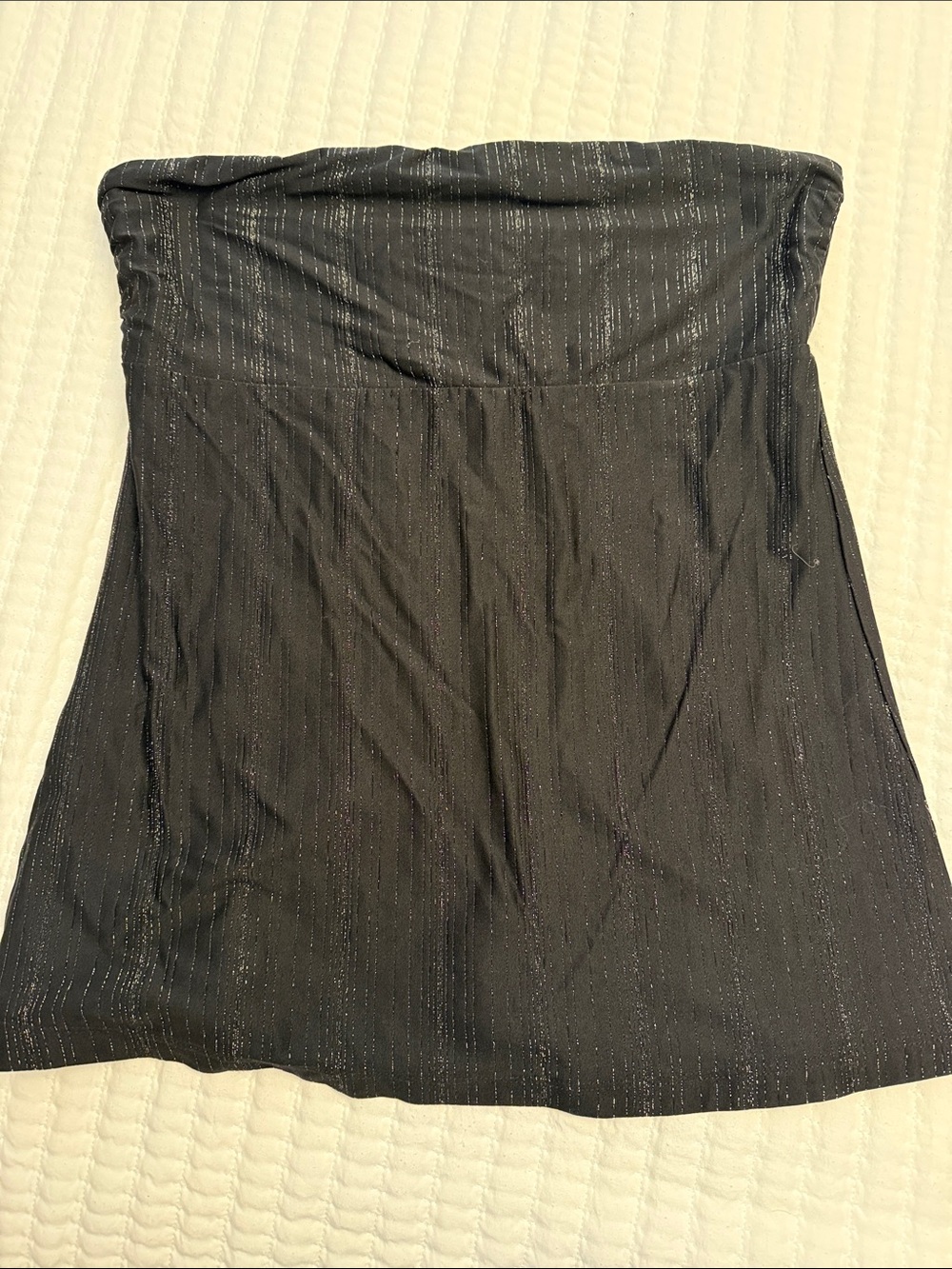 Express Black Strapless Shimmery Tube Top